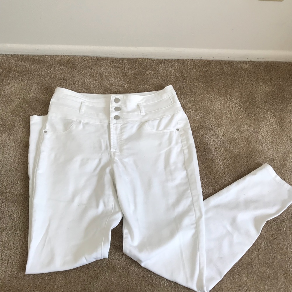 White high Rise Skinny Pants